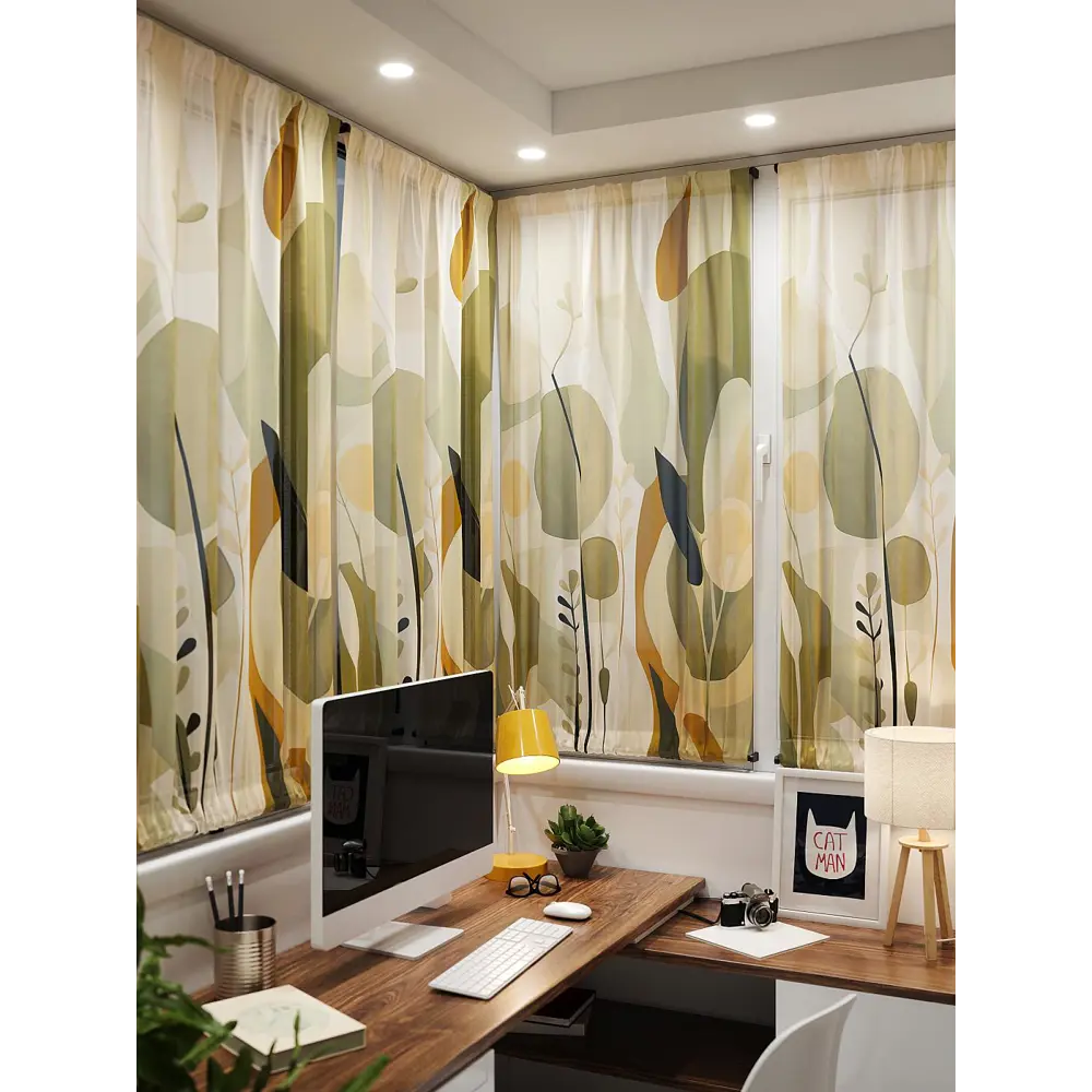 Фото 4 Тюль At home Базовая коллекция AT764155 на шторной ленте 140x100 см цвет бежевый Фото 4 Тюль At home Базовая коллекция AT764155 на шторной ленте 140x100 см цвет бежевый