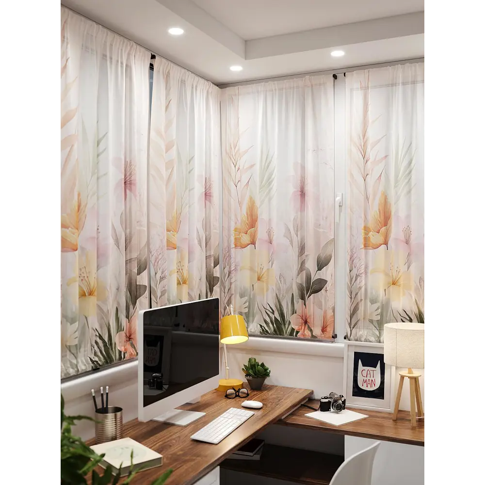 Фото 4 Тюль At home Базовая коллекция AT764152 на шторной ленте 140x100 см цвет бежевый Фото 4 Тюль At home Базовая коллекция AT764152 на шторной ленте 140x100 см цвет бежевый