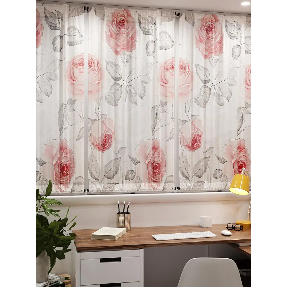 Фото 7 Тюль At home Базовая коллекция AT764150 на шторной ленте 140x100 см цвет бежевый Фото 7 Тюль At home Базовая коллекция AT764150 на шторной ленте 140x100 см цвет бежевый