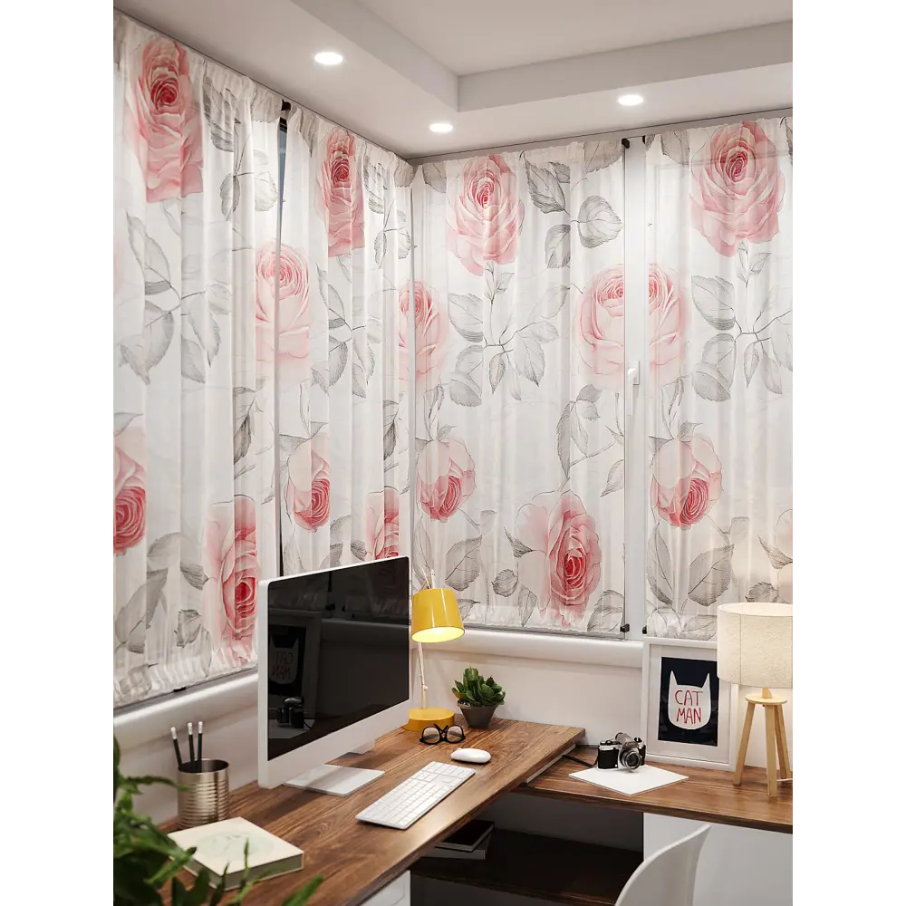 Фото 4 Тюль At home Базовая коллекция AT764150 на шторной ленте 140x100 см цвет бежевый Фото 4 Тюль At home Базовая коллекция AT764150 на шторной ленте 140x100 см цвет бежевый
