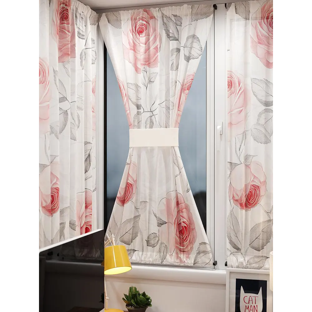 Фото 9 Тюль At home Базовая коллекция AT764150 на шторной ленте 140x100 см цвет бежевый Фото 9 Тюль At home Базовая коллекция AT764150 на шторной ленте 140x100 см цвет бежевый