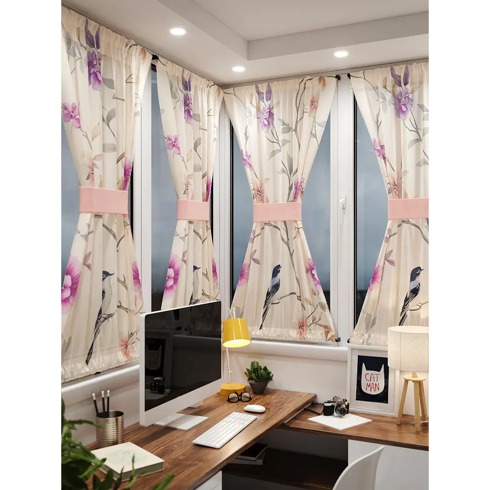 Фото 2 Тюль At home Базовая коллекция AT764138 на шторной ленте 140x100 см цвет бежевый Фото 2 Тюль At home Базовая коллекция AT764138 на шторной ленте 140x100 см цвет бежевый