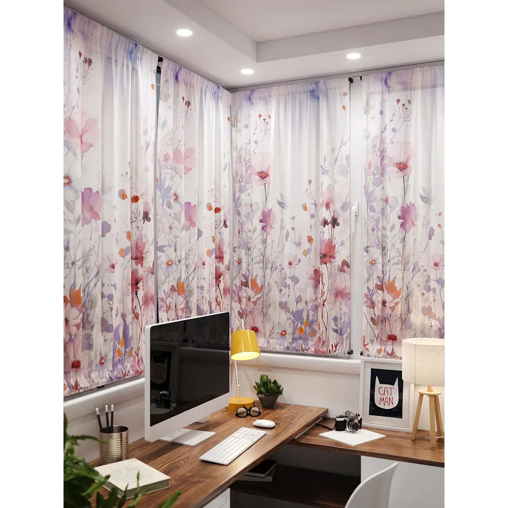 Фото 4 Тюль At home Базовая коллекция AT764128 на шторной ленте 140x100 см цвет розовый Фото 4 Тюль At home Базовая коллекция AT764128 на шторной ленте 140x100 см цвет розовый