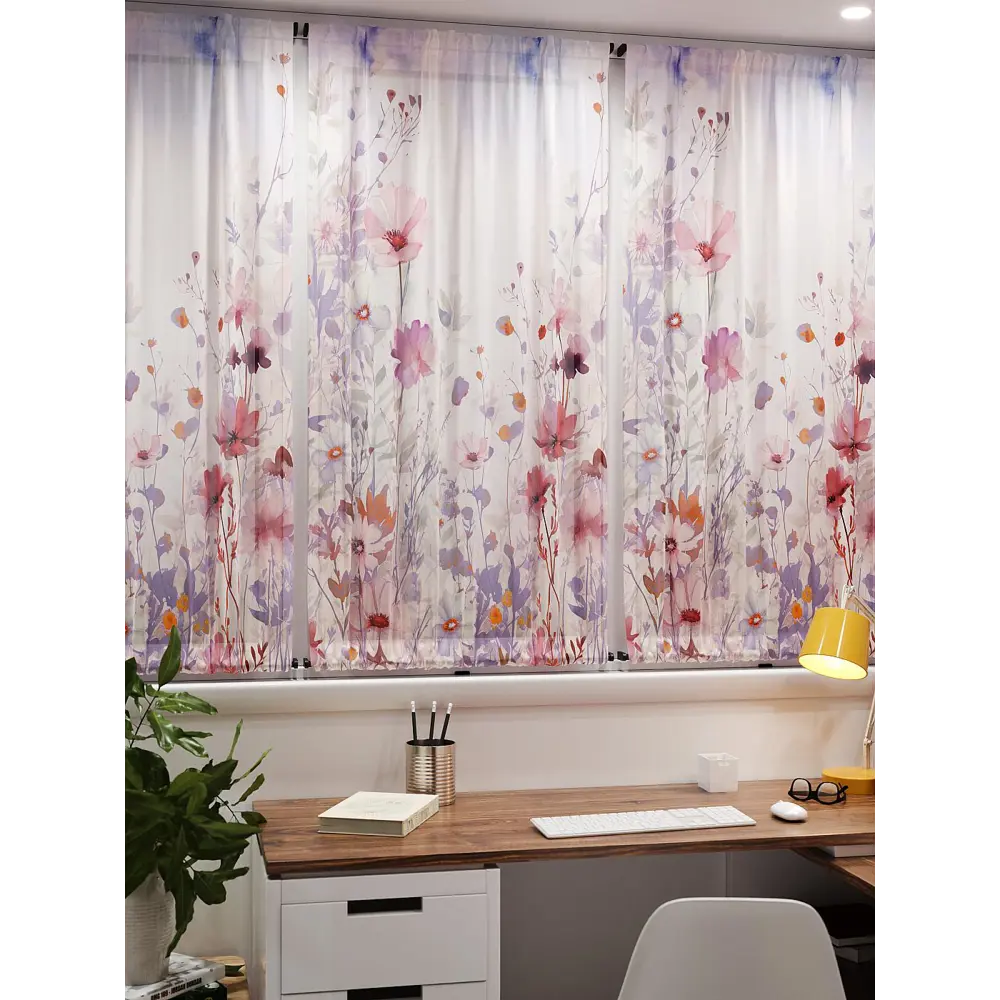 Фото 7 Тюль At home Базовая коллекция AT764128 на шторной ленте 140x100 см цвет розовый Фото 7 Тюль At home Базовая коллекция AT764128 на шторной ленте 140x100 см цвет розовый