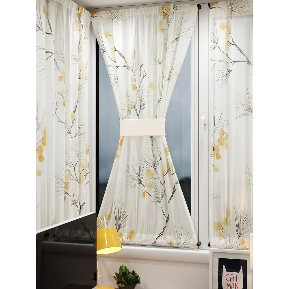 Фото 9 Тюль At home Базовая коллекция AT764127 на шторной ленте 140x100 см цвет бежевый Фото 9 Тюль At home Базовая коллекция AT764127 на шторной ленте 140x100 см цвет бежевый