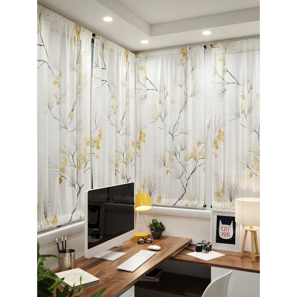 Фото 4 Тюль At home Базовая коллекция AT764127 на шторной ленте 140x100 см цвет бежевый Фото 4 Тюль At home Базовая коллекция AT764127 на шторной ленте 140x100 см цвет бежевый