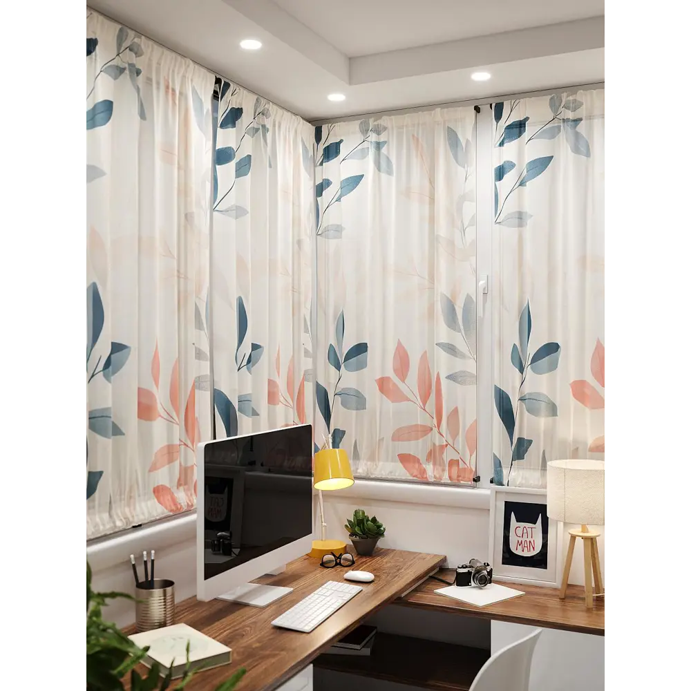 Фото 4 Тюль At home Базовая коллекция AT764112 на шторной ленте 140x100 см цвет бежевый Фото 4 Тюль At home Базовая коллекция AT764112 на шторной ленте 140x100 см цвет бежевый