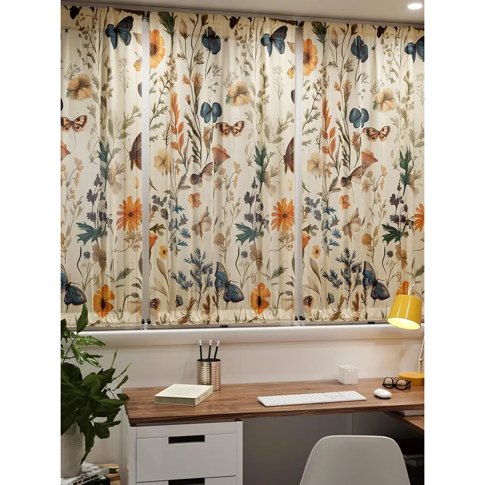 Фото 7 Тюль At home Базовая коллекция AT764001 на шторной ленте 140x100 см цвет желтый, зеленый Фото 7 Тюль At home Базовая коллекция AT764001 на шторной ленте 140x100 см цвет желтый, зеленый