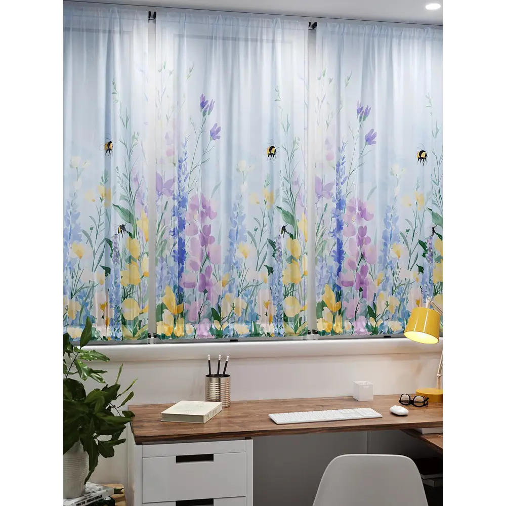 Фото 7 Тюль At home Базовая коллекция AT764093 на шторной ленте 140x100 см цвет голубой Фото 7 Тюль At home Базовая коллекция AT764093 на шторной ленте 140x100 см цвет голубой