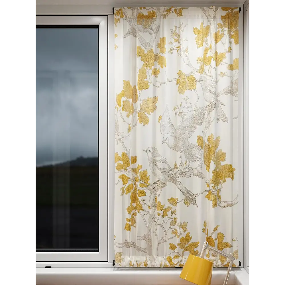 Фото 5 Тюль At home Базовая коллекция AT764153 на шторной ленте 140x100 см цвет желтый Фото 5 Тюль At home Базовая коллекция AT764153 на шторной ленте 140x100 см цвет желтый