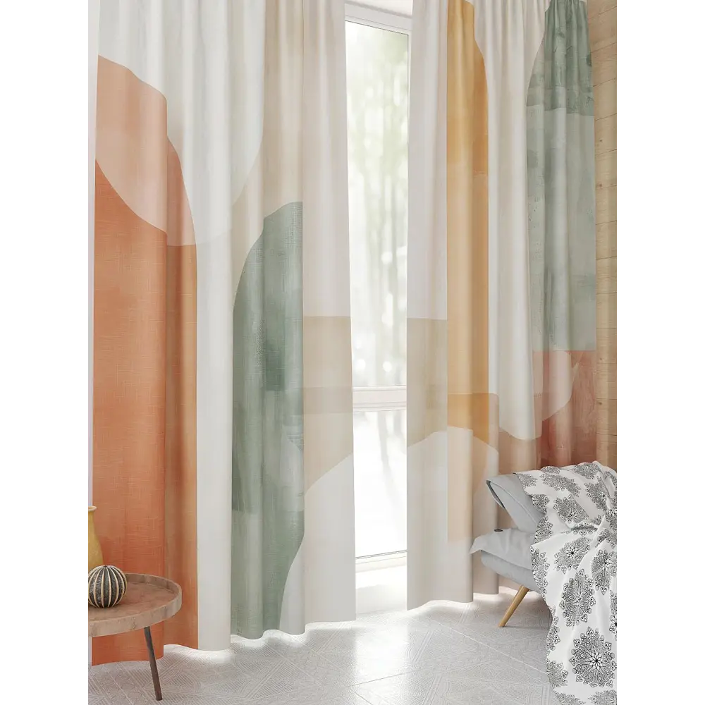 Фото 4 Комплект штор At home Базовая коллекция AT944353 на шторной ленте 230x150 см цвет бежевый Фото 4 Комплект штор At home Базовая коллекция AT944353 на шторной ленте 230x150 см цвет бежевый
