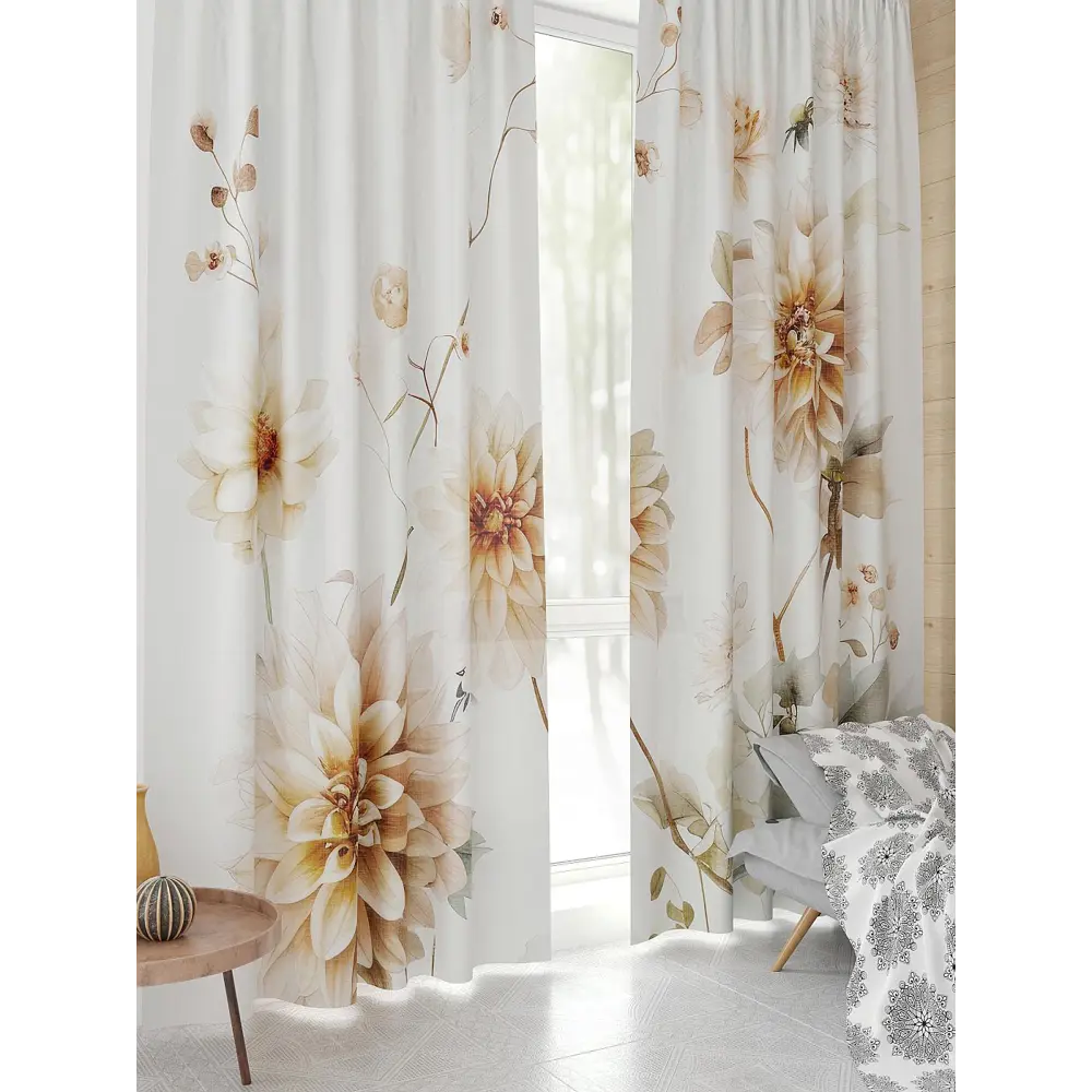 Фото 4 Комплект штор At home Базовая коллекция AT944350 на шторной ленте 230x150 см цвет бежевый Фото 4 Комплект штор At home Базовая коллекция AT944350 на шторной ленте 230x150 см цвет бежевый