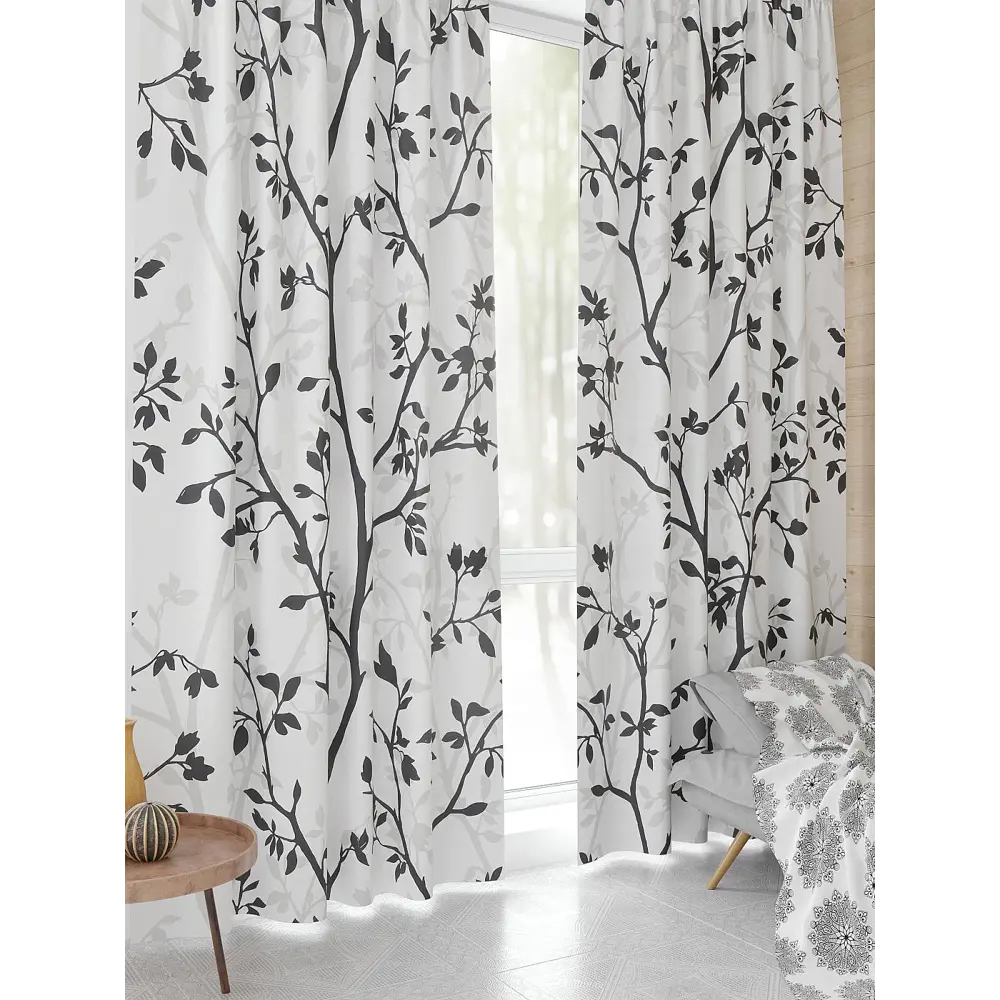 Фото 4 Комплект штор At home Базовая коллекция AT944338 на шторной ленте 230x150 см цвет белый Фото 4 Комплект штор At home Базовая коллекция AT944338 на шторной ленте 230x150 см цвет белый
