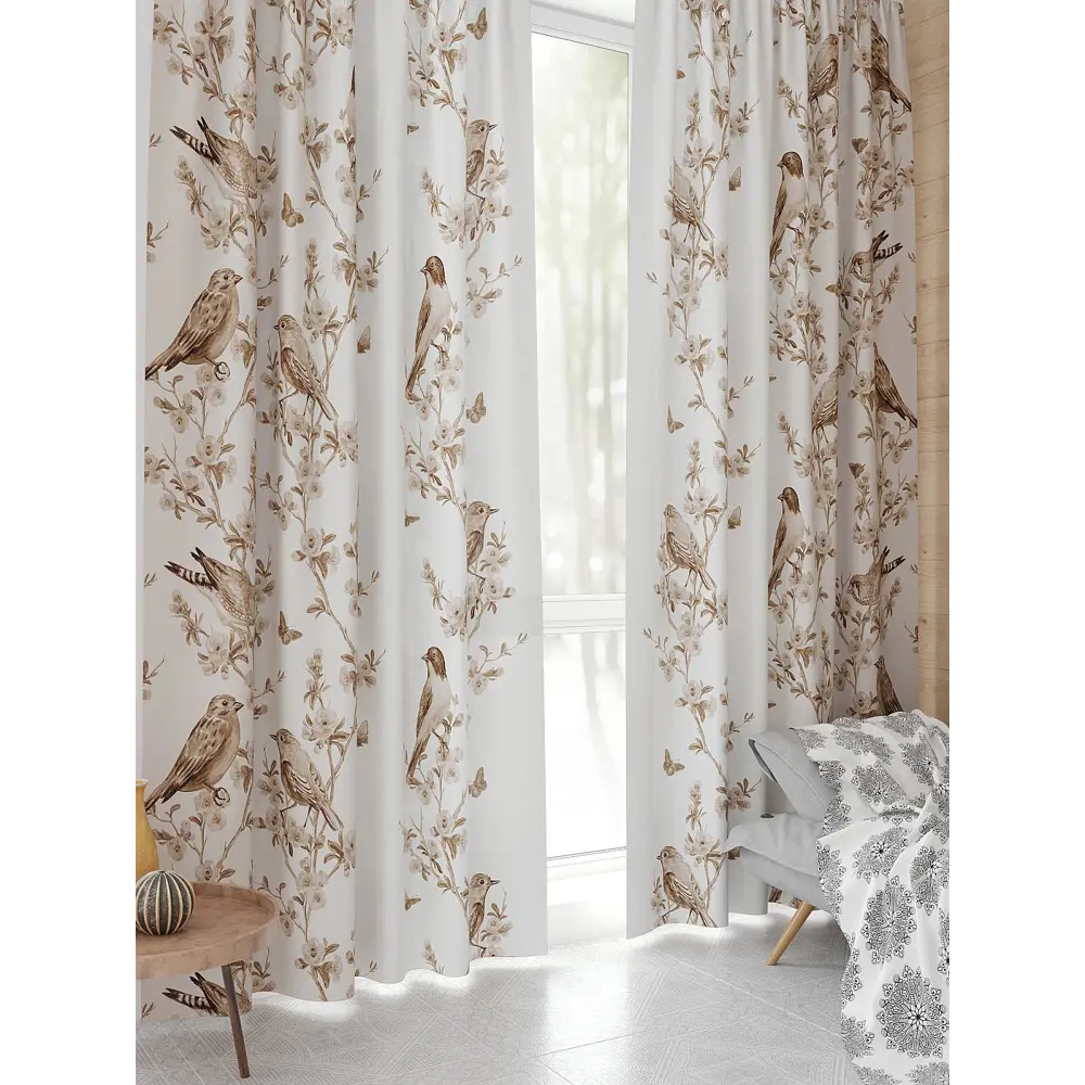 Фото 4 Комплект штор At home Базовая коллекция AT944305 на шторной ленте 230x150 см цвет бежевый Фото 4 Комплект штор At home Базовая коллекция AT944305 на шторной ленте 230x150 см цвет бежевый