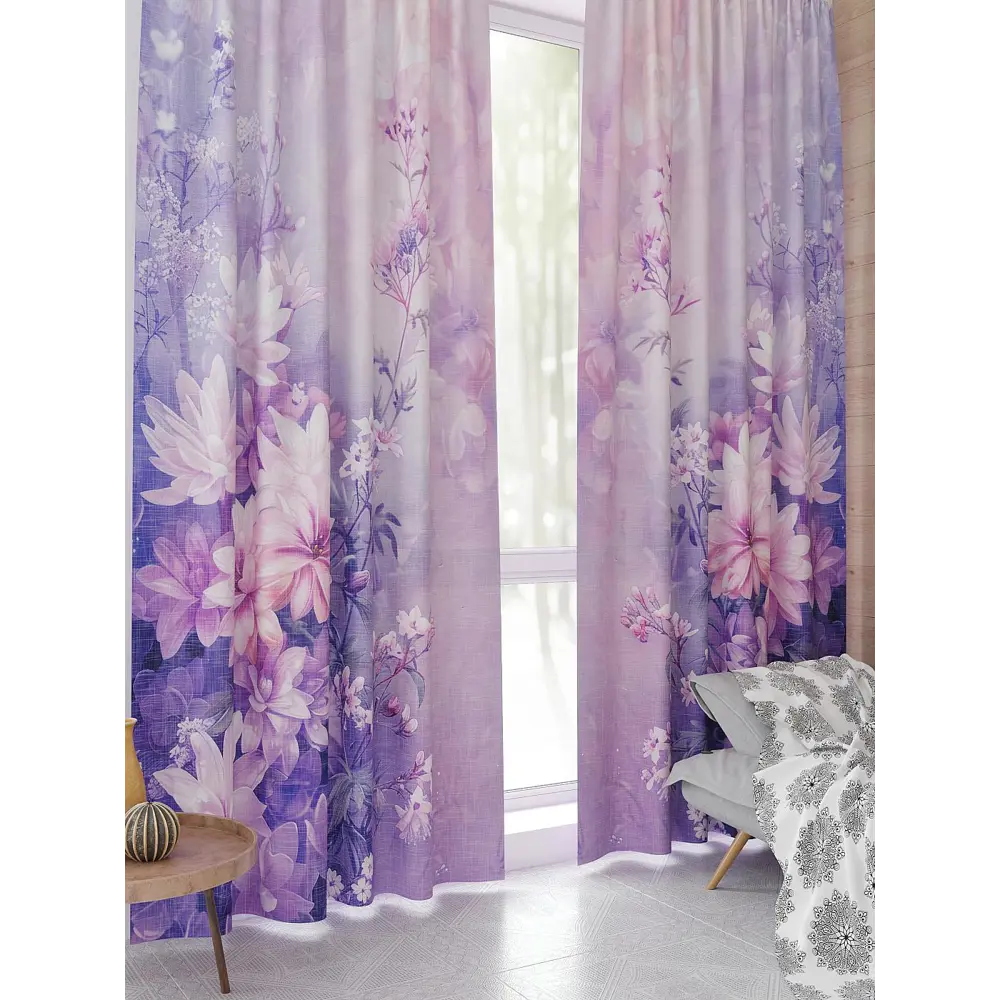 Фото 4 Комплект штор At home Базовая коллекция AT944288 на шторной ленте 230x150 см цвет фиолетовый Фото 4 Комплект штор At home Базовая коллекция AT944288 на шторной ленте 230x150 см цвет фиолетовый