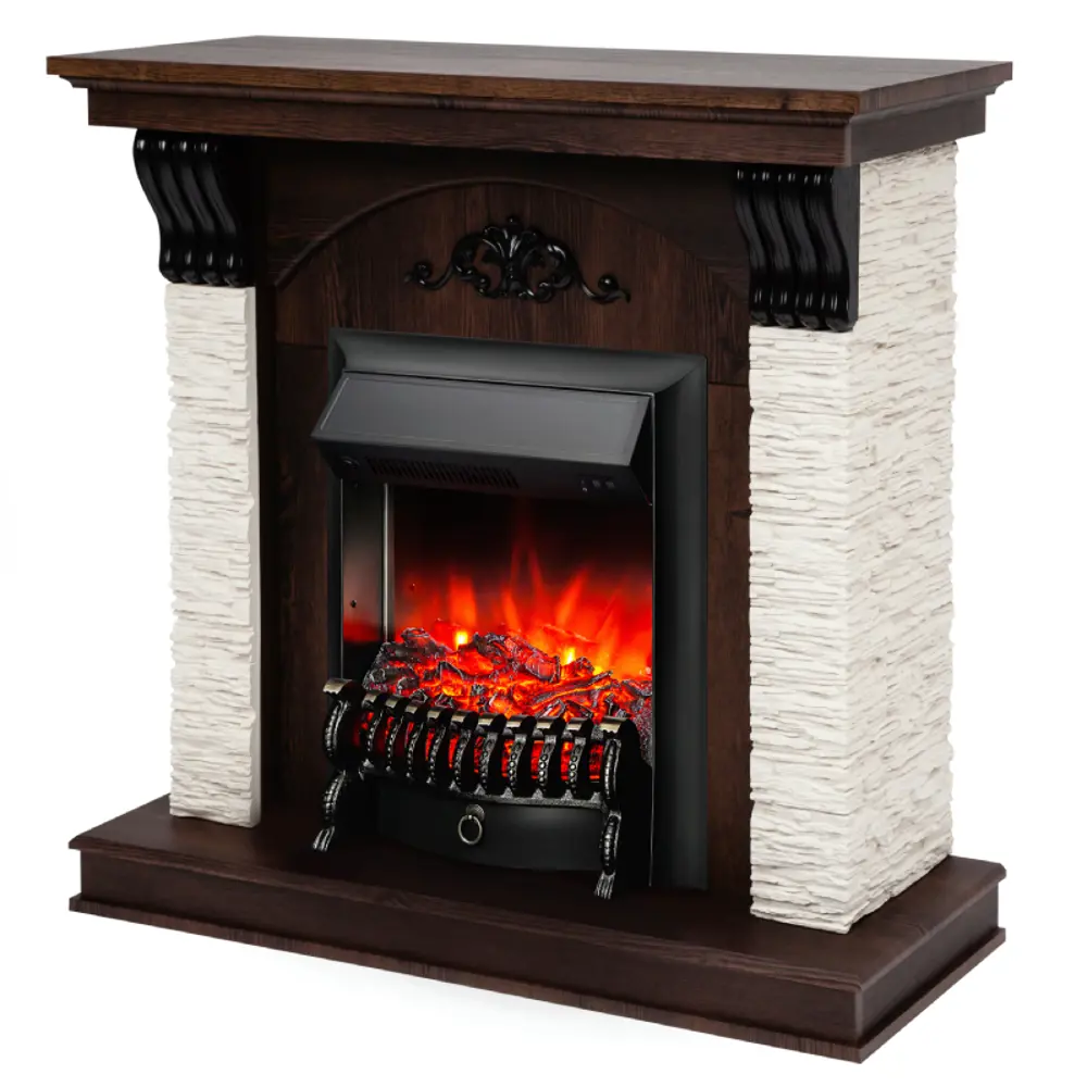 Фото 2 Каминокомплект Realflame Corfino STD/18 NT + Fobos Lux BL цвет Орех итальянский Фото 2 Каминокомплект Realflame Corfino STD/18 NT + Fobos Lux BL цвет Орех итальянский