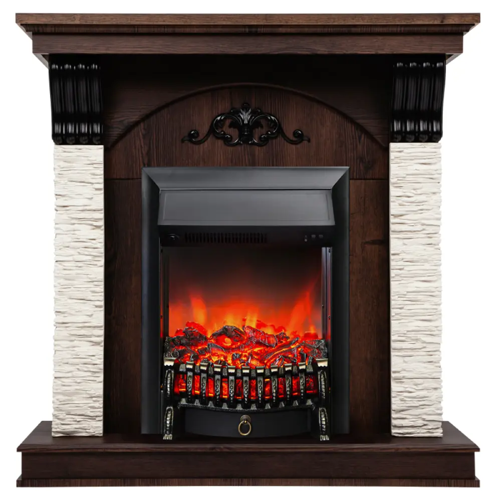 Фото Каминокомплект Realflame Corfino STD/18 NT + Fobos Lux BL цвет Орех итальянский Фото Каминокомплект Realflame Corfino STD/18 NT + Fobos Lux BL цвет Орех итальянский