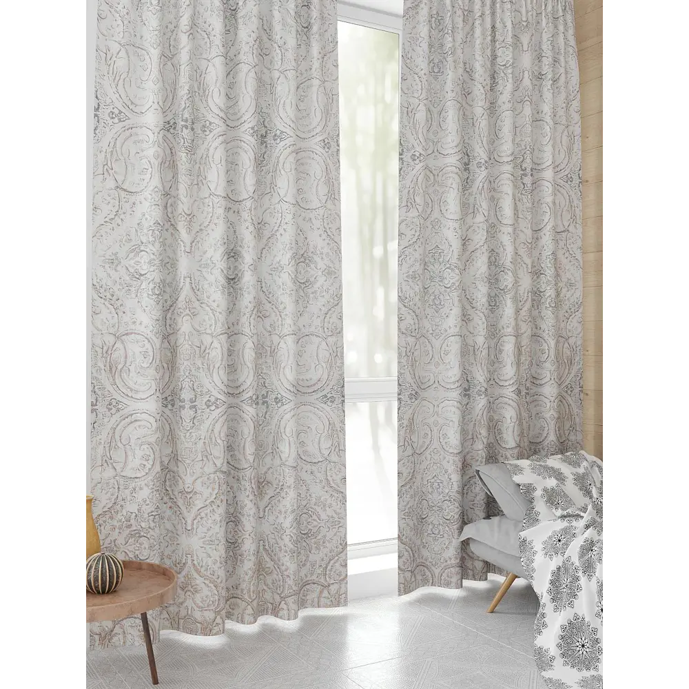 Фото 4 Комплект штор At home Базовая коллекция AT944254 на шторной ленте 230x150 см цвет серый Фото 4 Комплект штор At home Базовая коллекция AT944254 на шторной ленте 230x150 см цвет серый