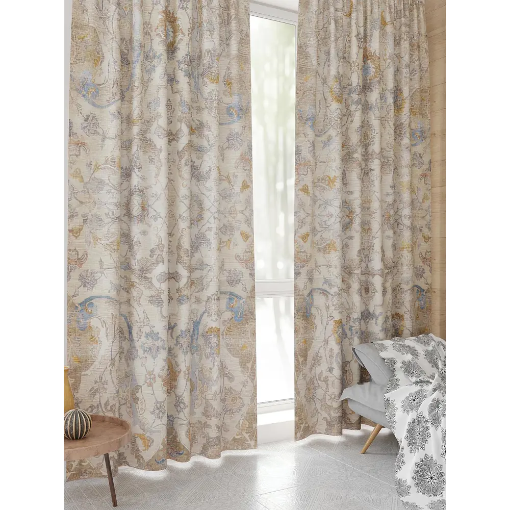 Фото 4 Комплект штор At home Базовая коллекция AT944253 на шторной ленте 230x150 см цвет бежевый Фото 4 Комплект штор At home Базовая коллекция AT944253 на шторной ленте 230x150 см цвет бежевый