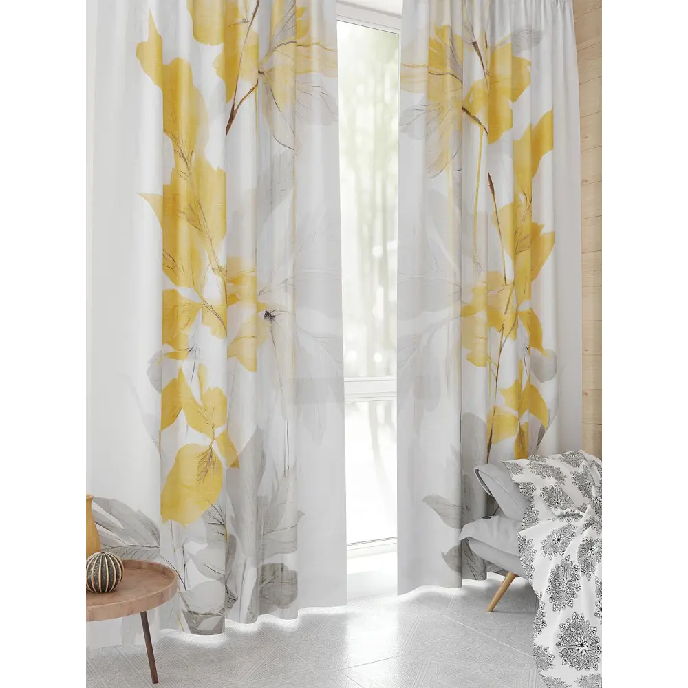 Фото 4 Комплект штор At home Базовая коллекция AT944178 на шторной ленте 230x150 см цвет белый Фото 4 Комплект штор At home Базовая коллекция AT944178 на шторной ленте 230x150 см цвет белый