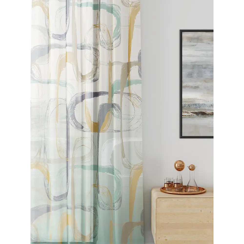 Фото 5 Тюль At home Базовая коллекция AT598062 на шторной ленте 280x150 см цвет бежевый Фото 5 Тюль At home Базовая коллекция AT598062 на шторной ленте 280x150 см цвет бежевый