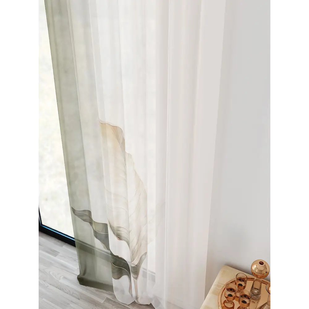 Фото 4 Тюль At home Базовая коллекция AT598082 на шторной ленте 280x150 см цвет бежевый Фото 4 Тюль At home Базовая коллекция AT598082 на шторной ленте 280x150 см цвет бежевый
