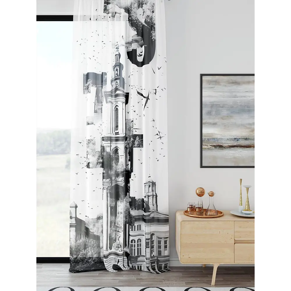 Фото Тюль At home Базовая коллекция AT598087 на шторной ленте 280x150 см цвет белый Фото Тюль At home Базовая коллекция AT598087 на шторной ленте 280x150 см цвет белый
