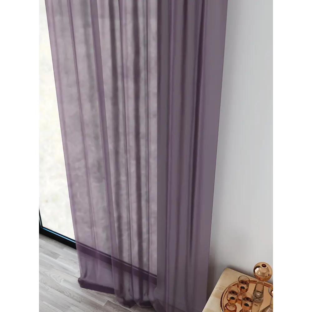 Фото 4 Тюль At home Базовая коллекция AT598131 на шторной ленте 280x150 см цвет фиолетовый Фото 4 Тюль At home Базовая коллекция AT598131 на шторной ленте 280x150 см цвет фиолетовый