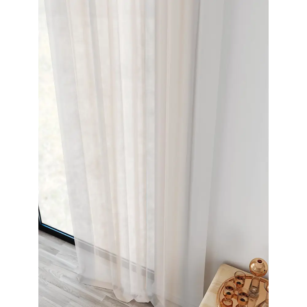 Фото 4 Тюль At home Базовая коллекция AT598140 на шторной ленте 280x150 см цвет бежевый Фото 4 Тюль At home Базовая коллекция AT598140 на шторной ленте 280x150 см цвет бежевый