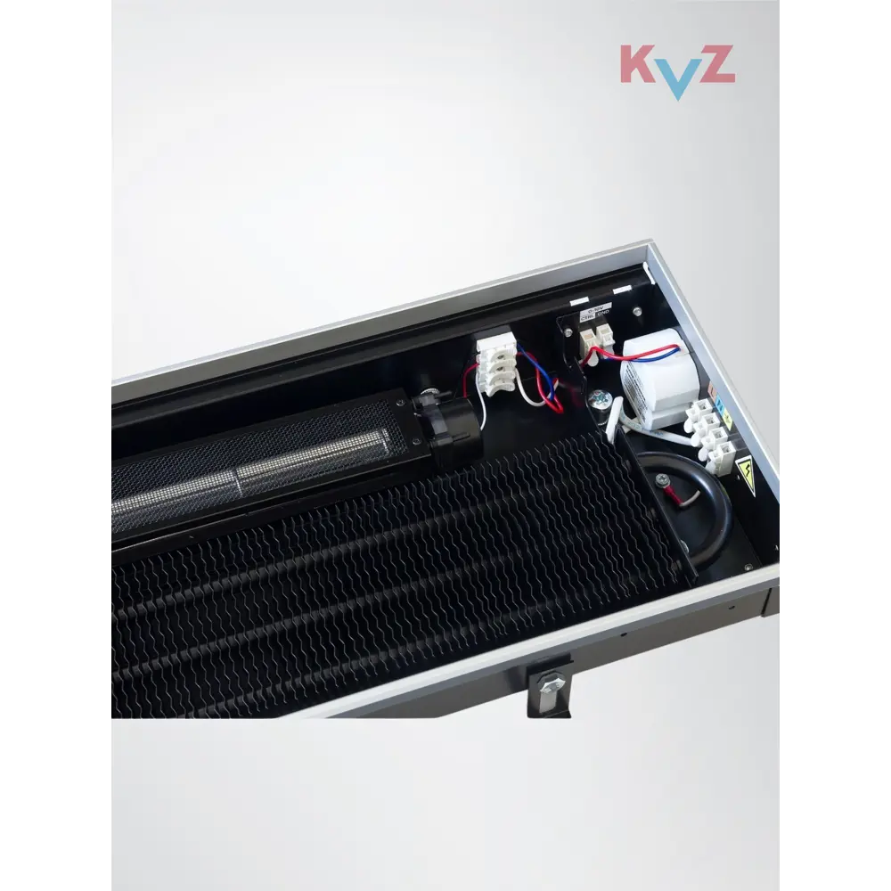 Фото 10 Конвектор внутрипольный KVZ Vent 2EC-24V 1400x360x80 мм биметалл серый