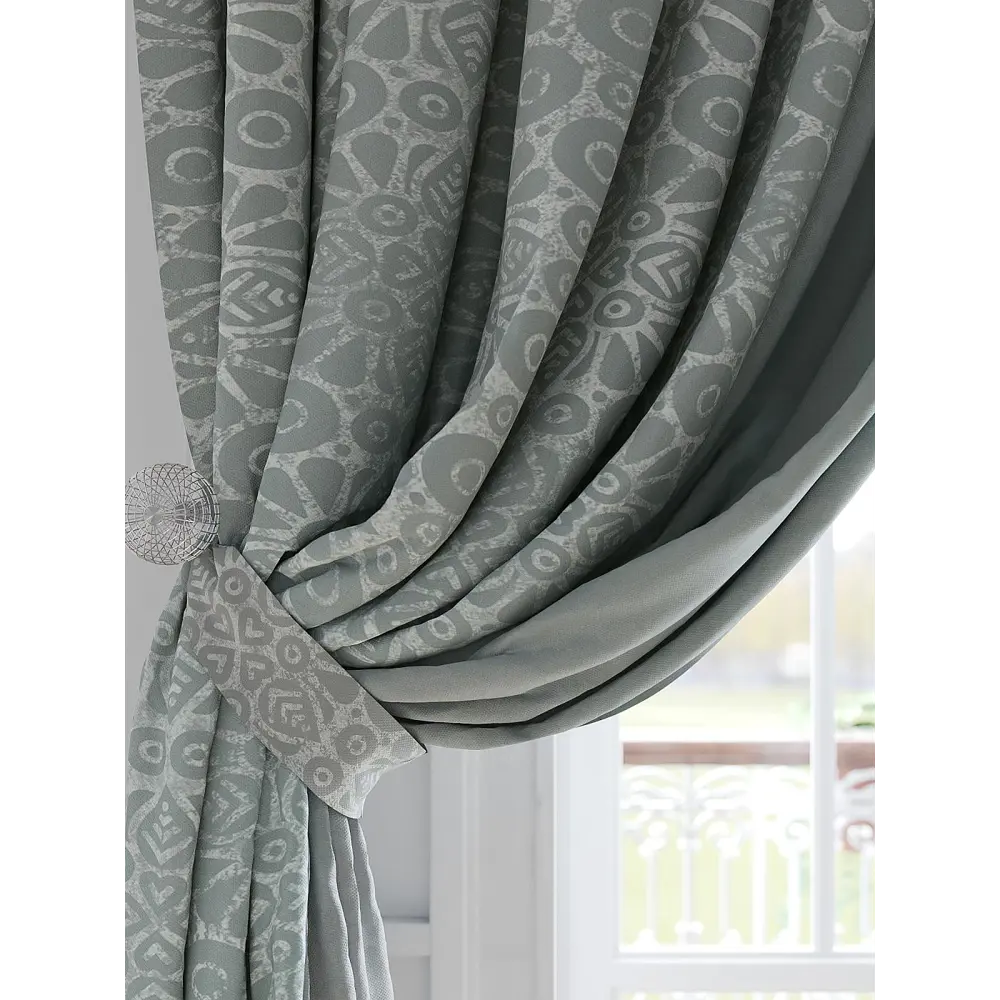 Фото 3 Комплект штор At home Базовая коллекция AT751140 на шторной ленте 300x220 см цвет зеленый Фото 3 Комплект штор At home Базовая коллекция AT751140 на шторной ленте 300x220 см цвет зеленый