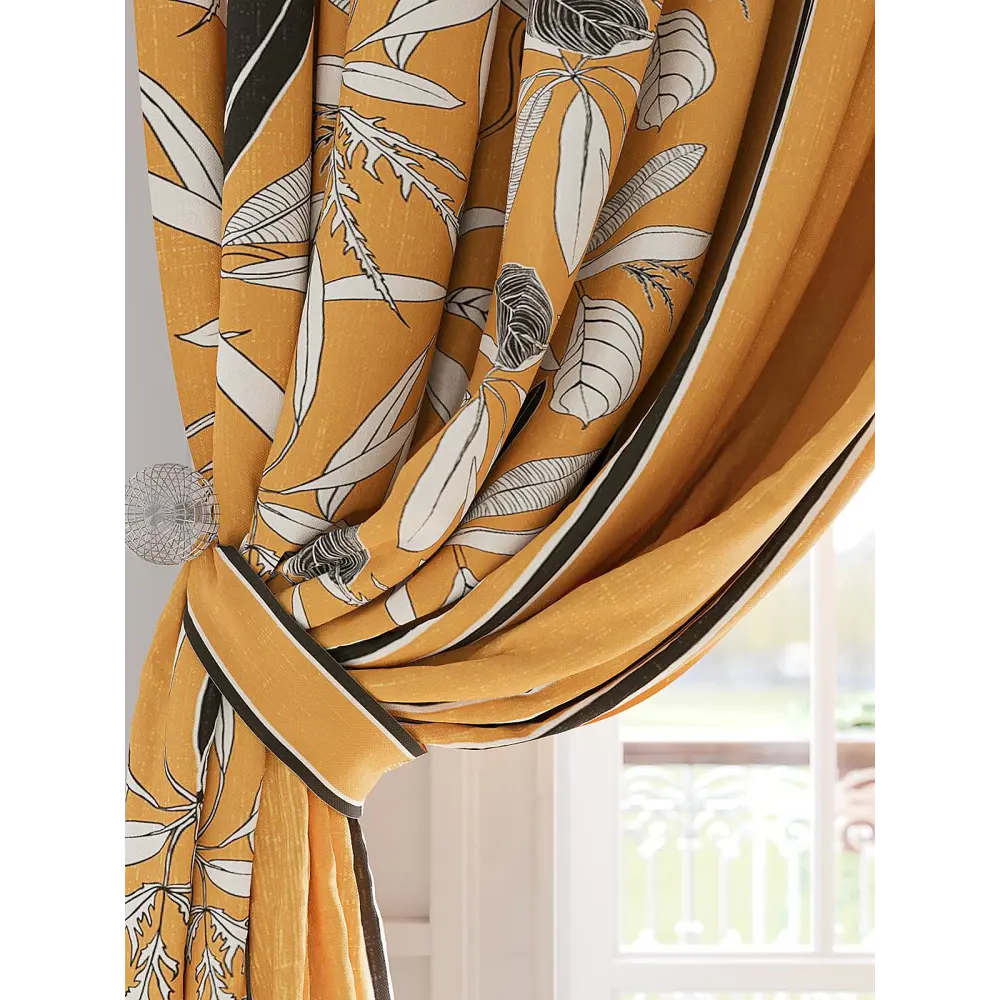 Фото 3 Комплект штор At home Базовая коллекция AT751116 на шторной ленте 300x220 см цвет оранжевый Фото 3 Комплект штор At home Базовая коллекция AT751116 на шторной ленте 300x220 см цвет оранжевый