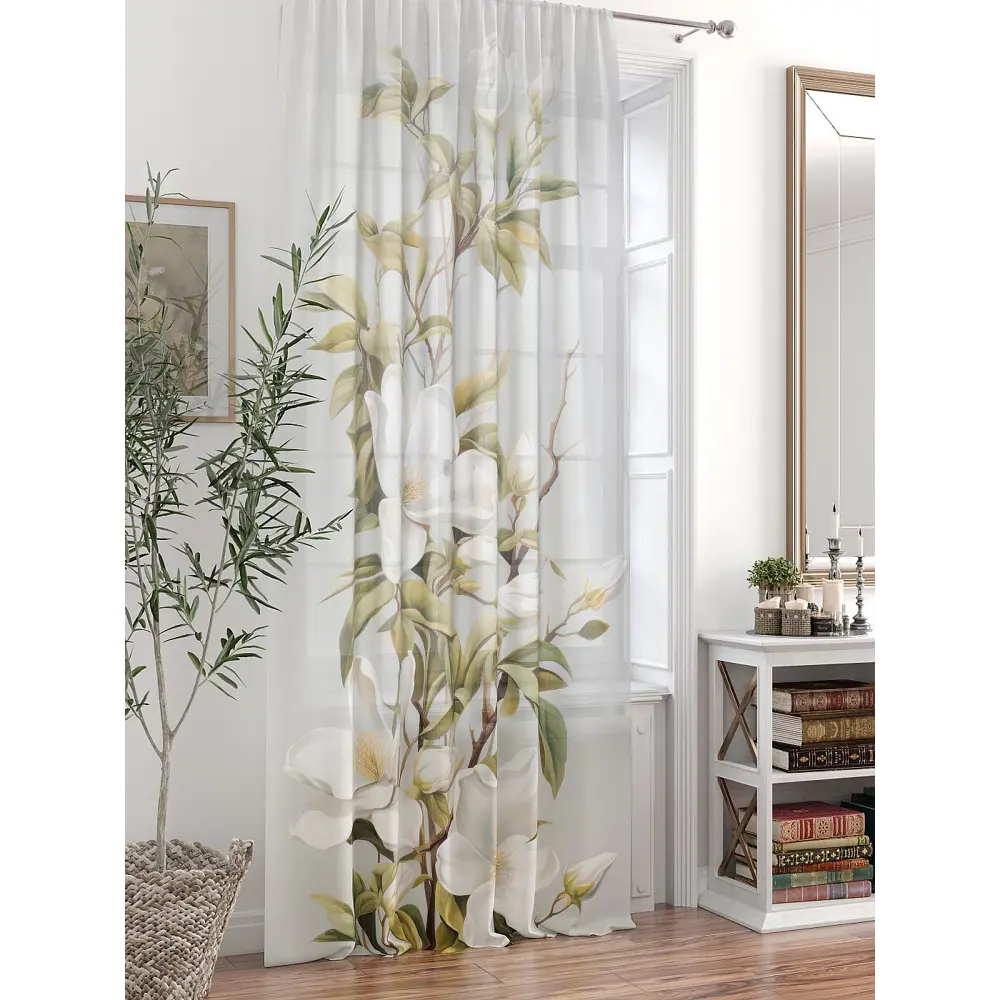 Фото Тюль At home Базовая коллекция AT946078 на шторной ленте 270x150 см цвет белый Фото Тюль At home Базовая коллекция AT946078 на шторной ленте 270x150 см цвет белый