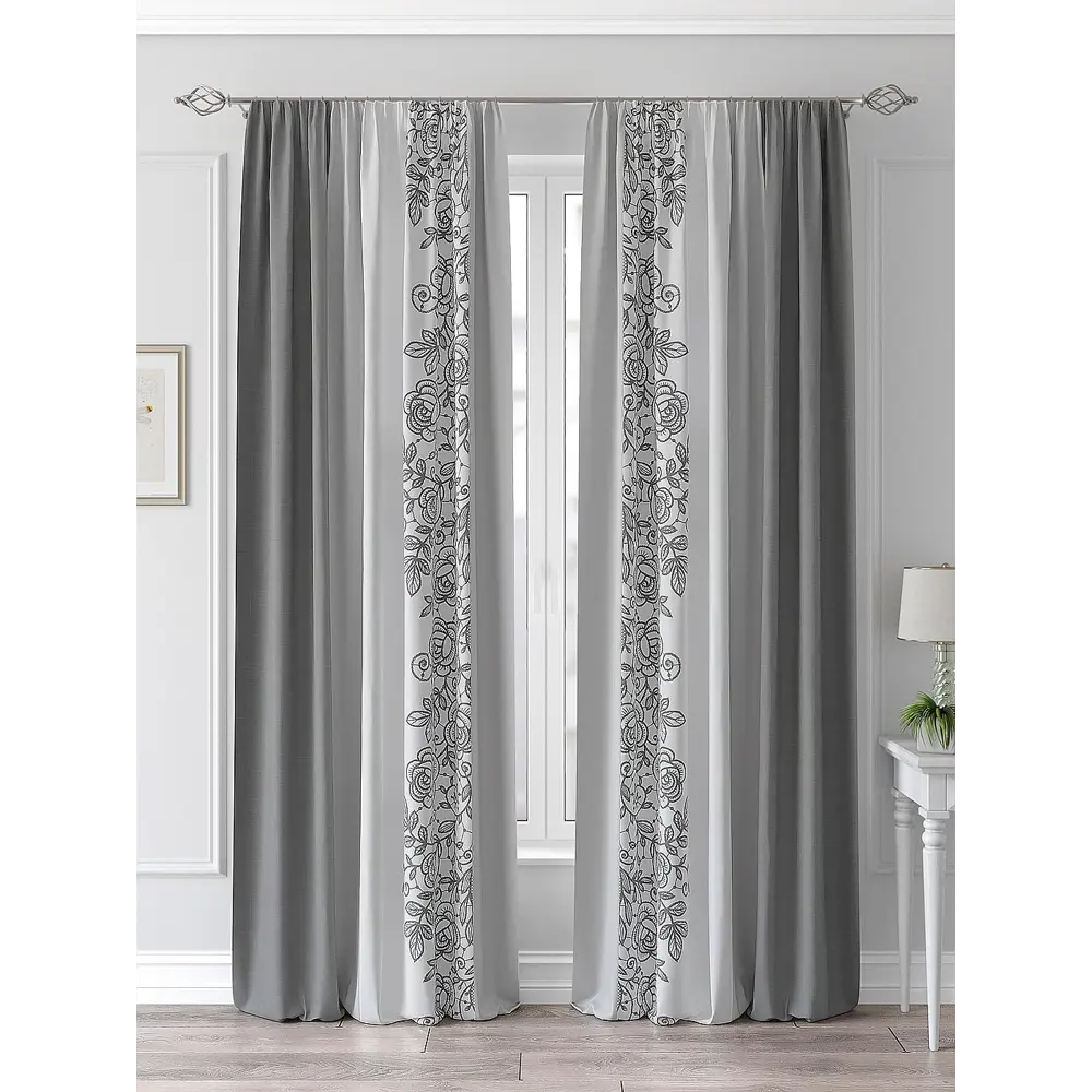 Фото 3 Комплект штор At home Базовая коллекция AT901316 на шторной ленте 250x150 см цвет белый Фото 3 Комплект штор At home Базовая коллекция AT901316 на шторной ленте 250x150 см цвет белый