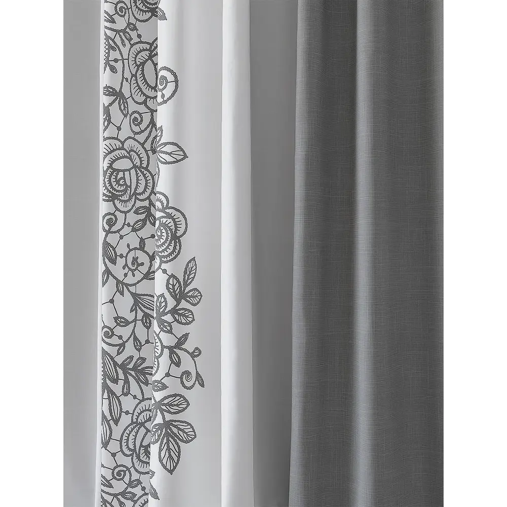 Фото 2 Комплект штор At home Базовая коллекция AT901316 на шторной ленте 250x150 см цвет белый Фото 2 Комплект штор At home Базовая коллекция AT901316 на шторной ленте 250x150 см цвет белый