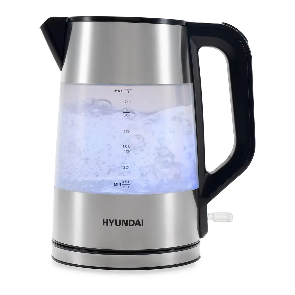 Фото 6 Электрический чайник 1.9 л Hyundai HYK-P4026 пластик цвет черный Фото 6 Электрический чайник 1.9 л Hyundai HYK-P4026 пластик цвет черный