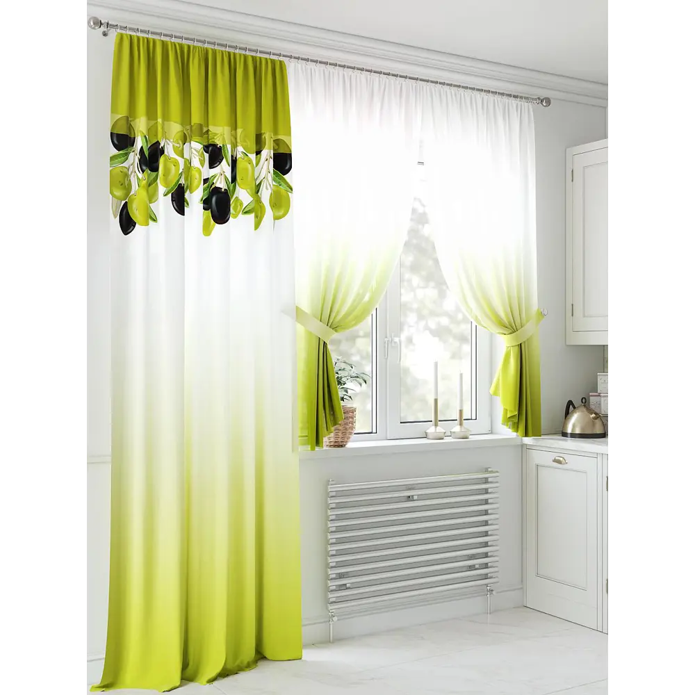 Фото Комплект штор At home Базовая коллекция AT552037 на шторной ленте 250x150 см цвет белый Фото Комплект штор At home Базовая коллекция AT552037 на шторной ленте 250x150 см цвет белый