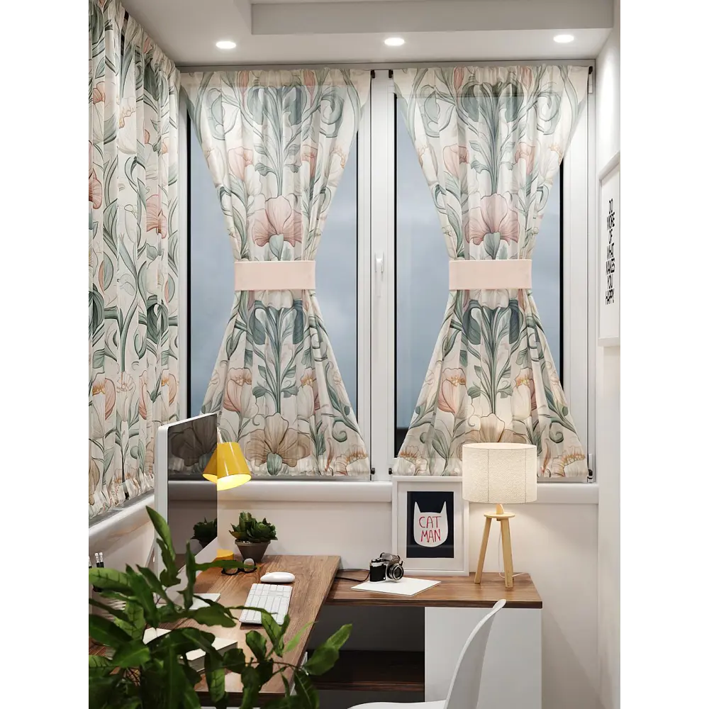 Фото 8 Тюль At home Базовая коллекция AT764096 на шторной ленте 140x100 см цвет бежевый Фото 8 Тюль At home Базовая коллекция AT764096 на шторной ленте 140x100 см цвет бежевый