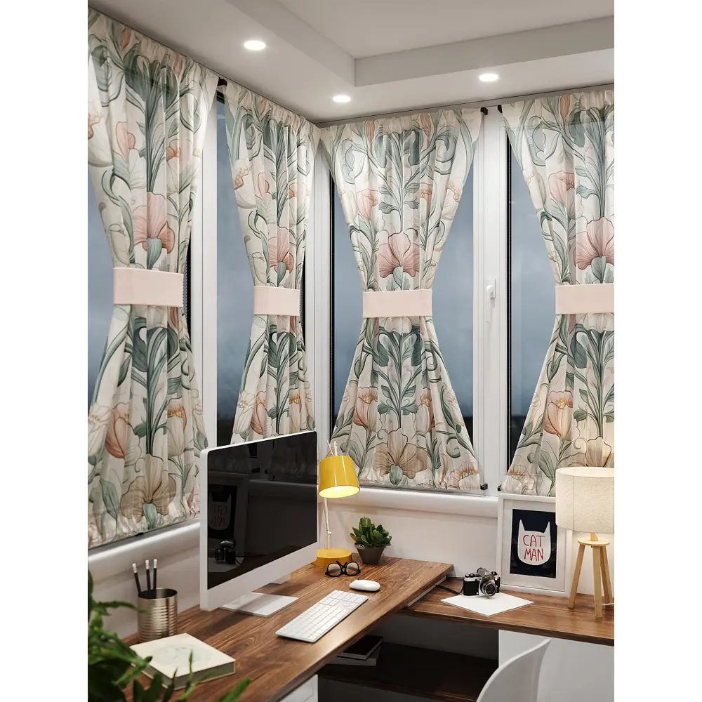 Фото 2 Тюль At home Базовая коллекция AT764096 на шторной ленте 140x100 см цвет бежевый Фото 2 Тюль At home Базовая коллекция AT764096 на шторной ленте 140x100 см цвет бежевый