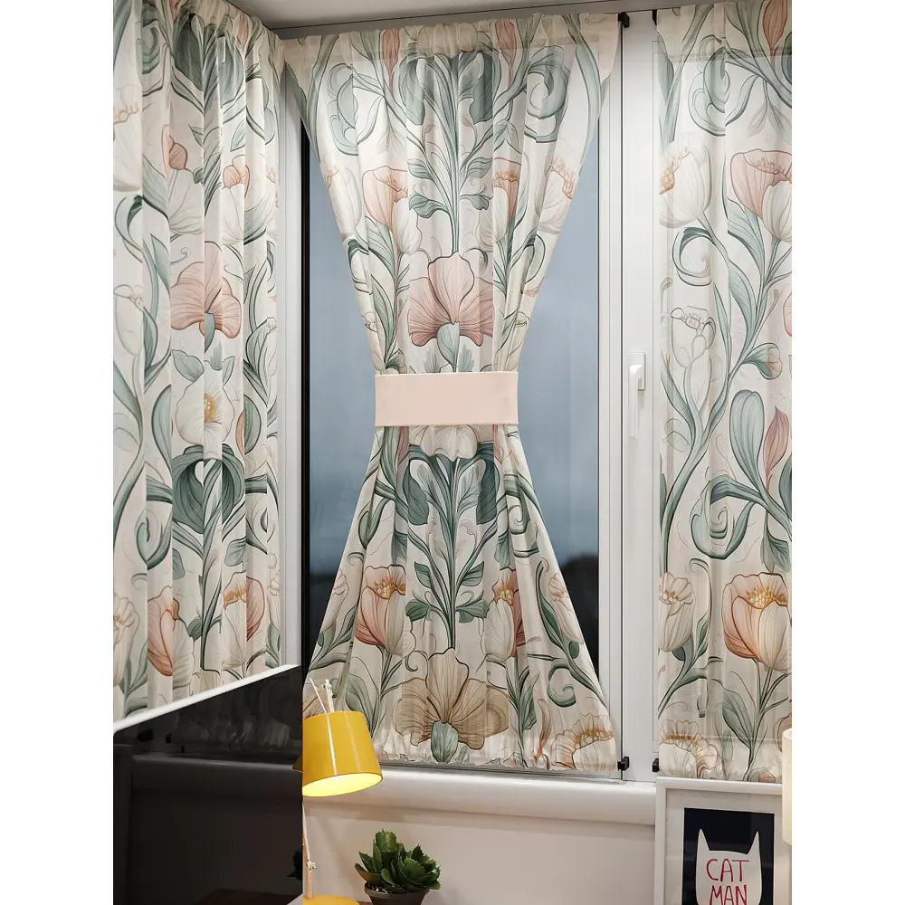 Фото 9 Тюль At home Базовая коллекция AT764096 на шторной ленте 140x100 см цвет бежевый Фото 9 Тюль At home Базовая коллекция AT764096 на шторной ленте 140x100 см цвет бежевый