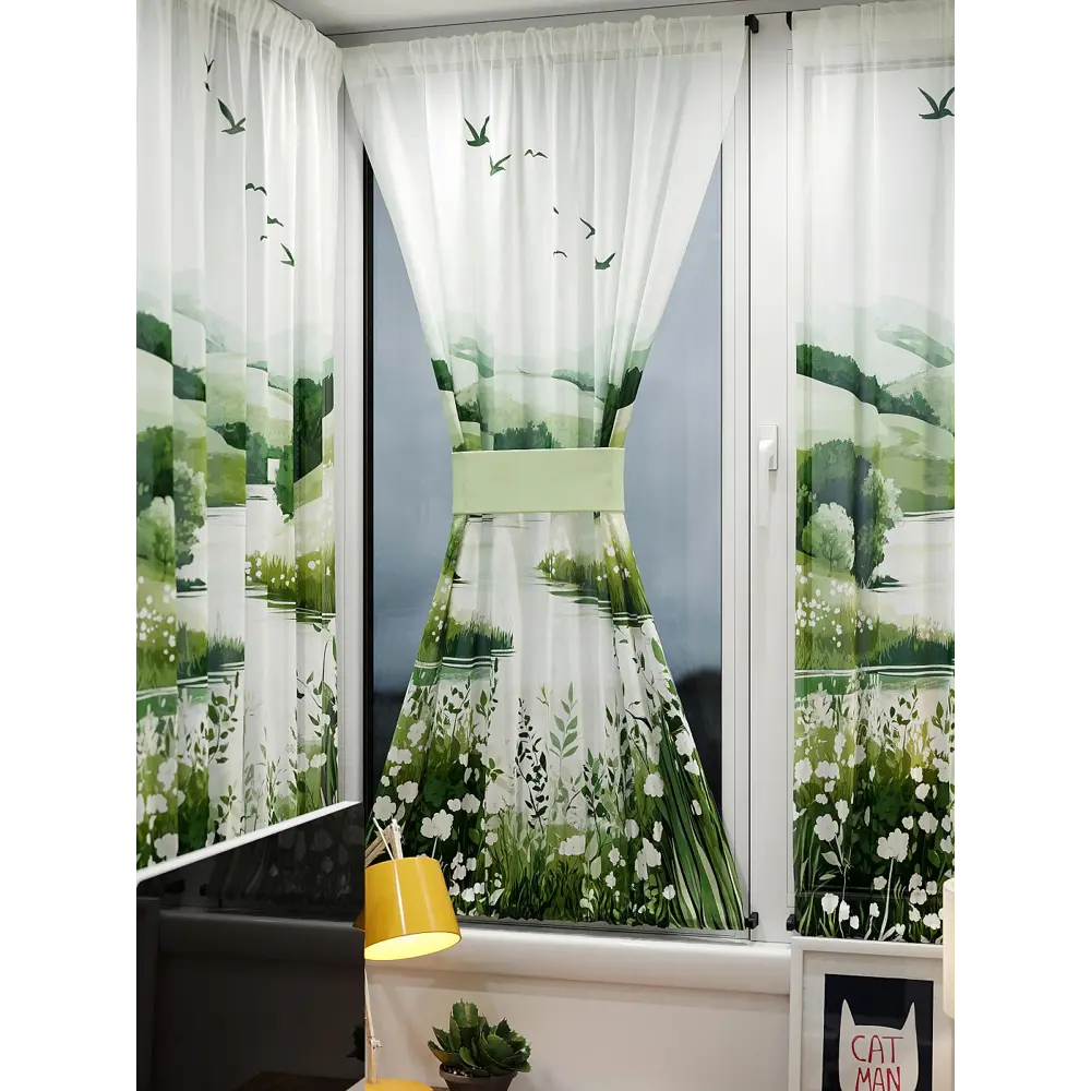 Фото 9 Тюль At home Базовая коллекция AT764097 на шторной ленте 140x100 см цвет белый Фото 9 Тюль At home Базовая коллекция AT764097 на шторной ленте 140x100 см цвет белый