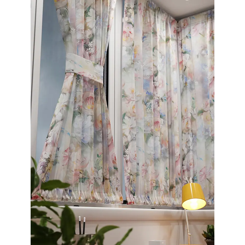 Фото 6 Тюль At home Базовая коллекция AT764101 на шторной ленте 140x100 см цвет бежевый