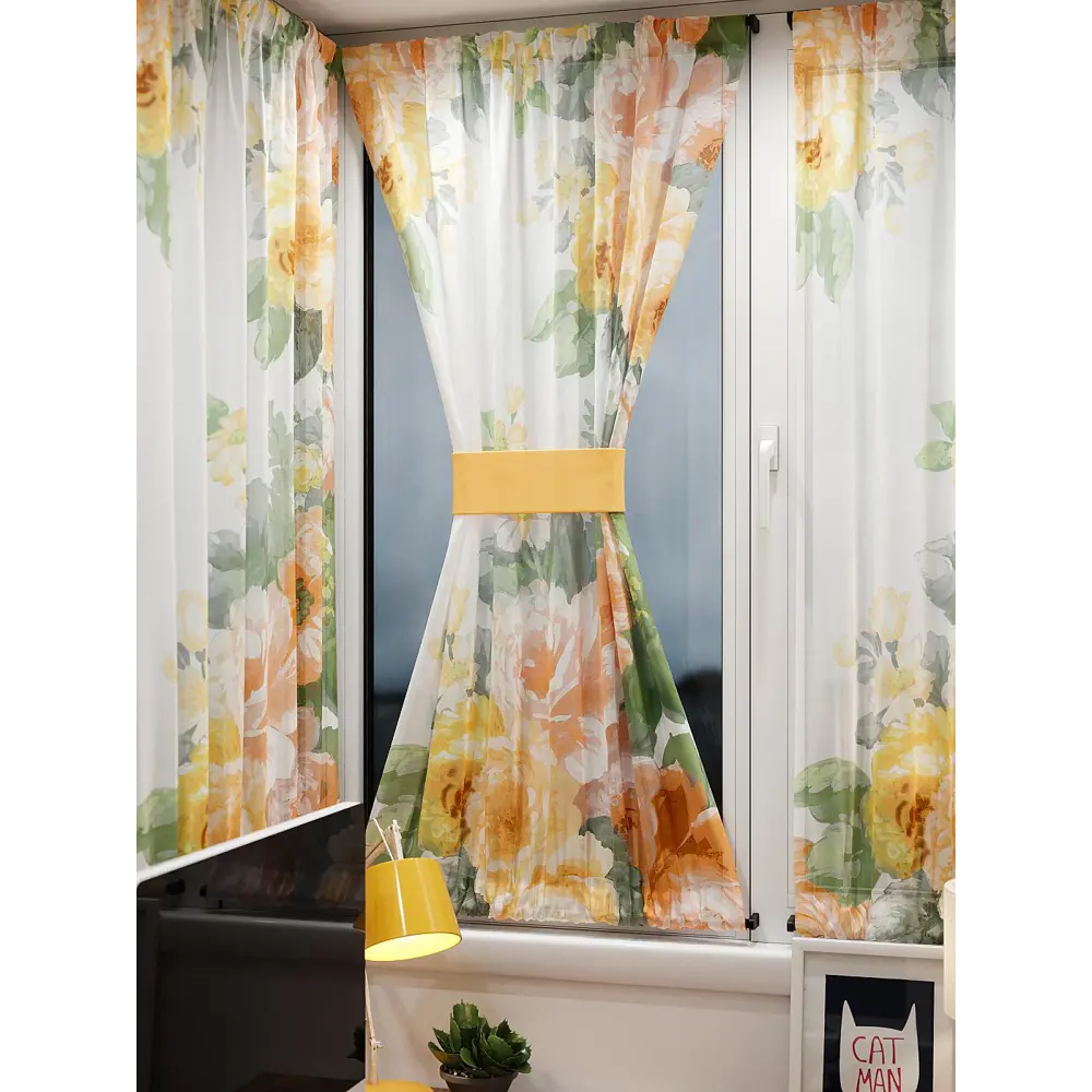 Фото 9 Тюль At home Базовая коллекция AT764104 на шторной ленте 140x100 см цвет бежевый Фото 9 Тюль At home Базовая коллекция AT764104 на шторной ленте 140x100 см цвет бежевый