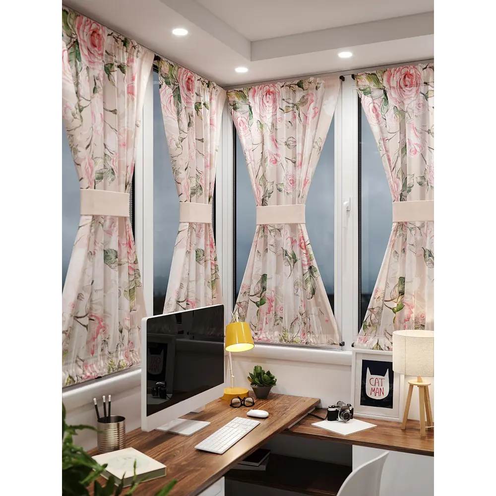Фото 2 Тюль At home Базовая коллекция AT764105 на шторной ленте 140x100 см цвет бежевый Фото 2 Тюль At home Базовая коллекция AT764105 на шторной ленте 140x100 см цвет бежевый