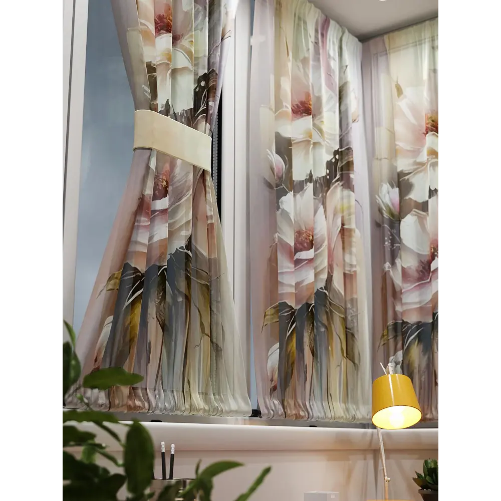 Фото 6 Тюль At home Базовая коллекция AT764107 на шторной ленте 140x100 см цвет бежевый Фото 6 Тюль At home Базовая коллекция AT764107 на шторной ленте 140x100 см цвет бежевый