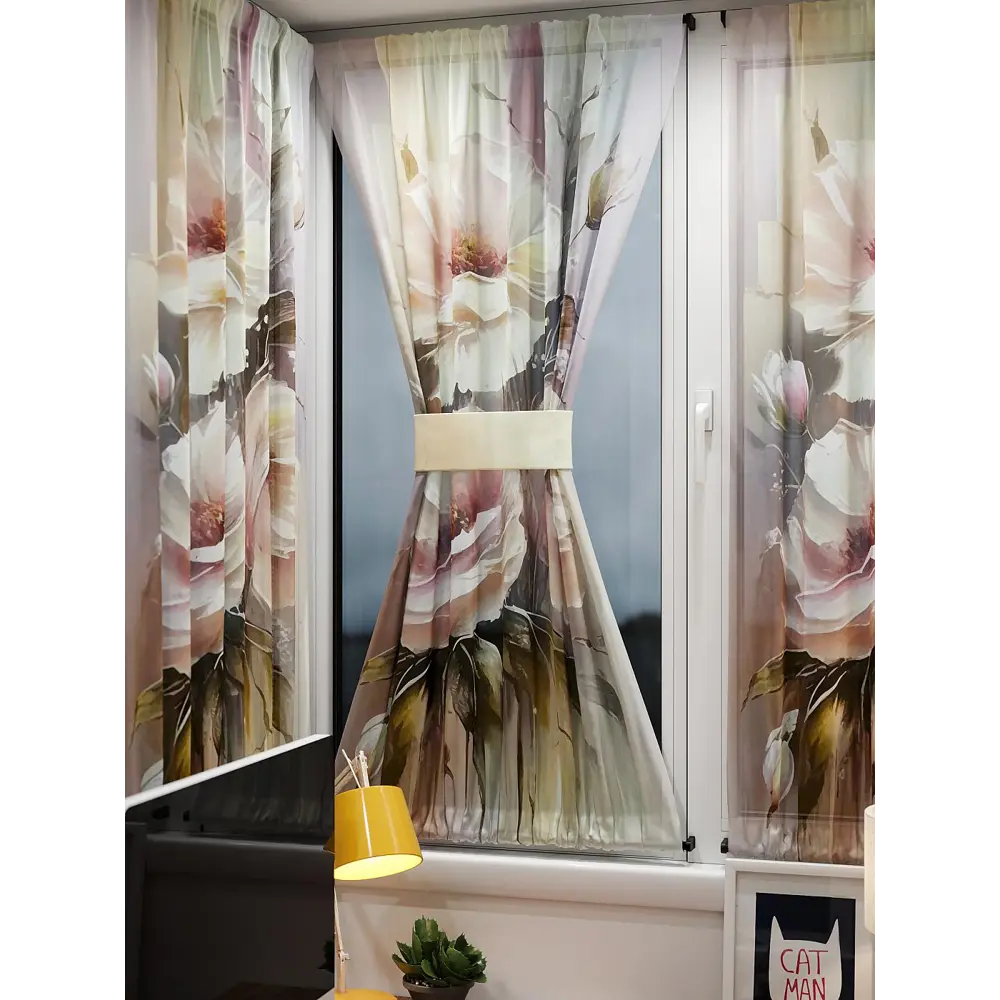 Фото 9 Тюль At home Базовая коллекция AT764107 на шторной ленте 140x100 см цвет бежевый Фото 9 Тюль At home Базовая коллекция AT764107 на шторной ленте 140x100 см цвет бежевый