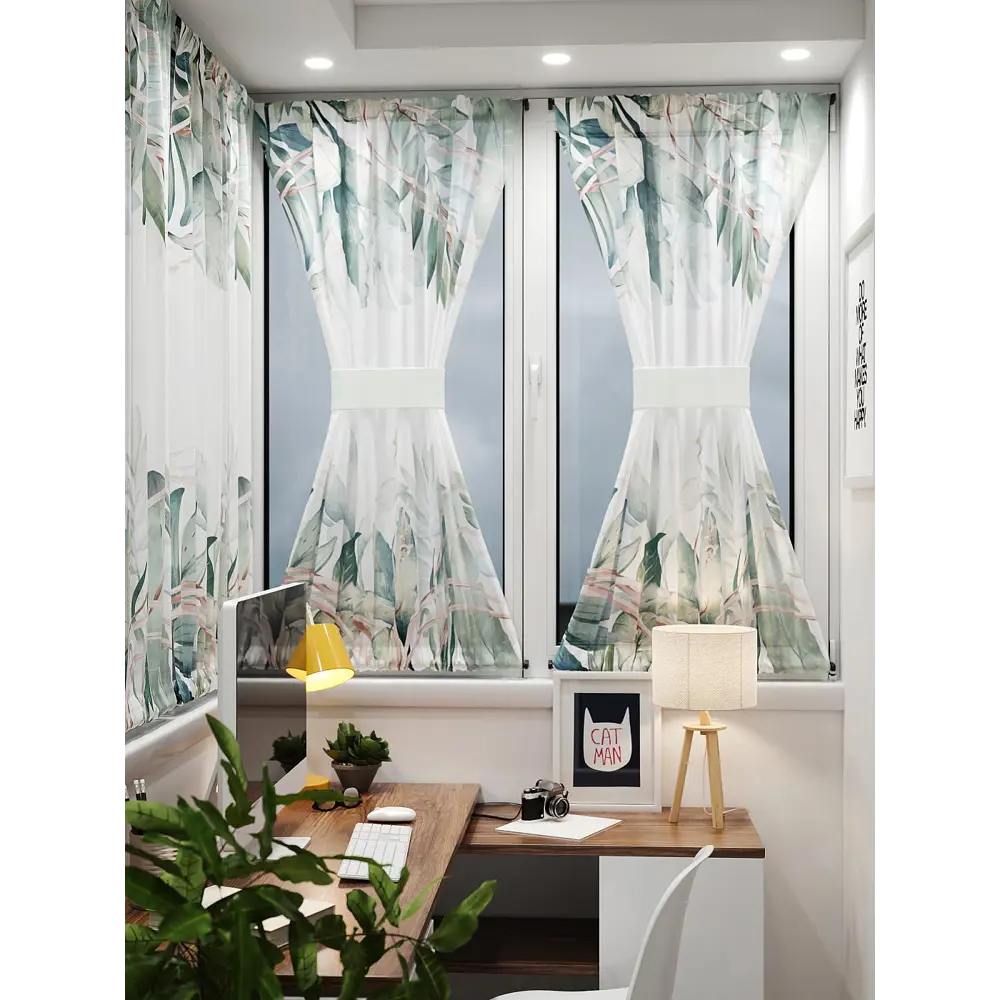 Фото 8 Тюль At home Базовая коллекция AT764110 на шторной ленте 140x100 см цвет белый Фото 8 Тюль At home Базовая коллекция AT764110 на шторной ленте 140x100 см цвет белый