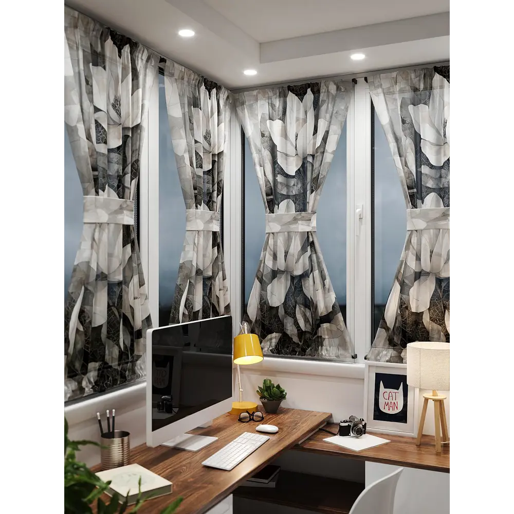 Фото 2 Тюль At home Базовая коллекция AT764065 на шторной ленте 140x100 см цвет бежевый Фото 2 Тюль At home Базовая коллекция AT764065 на шторной ленте 140x100 см цвет бежевый