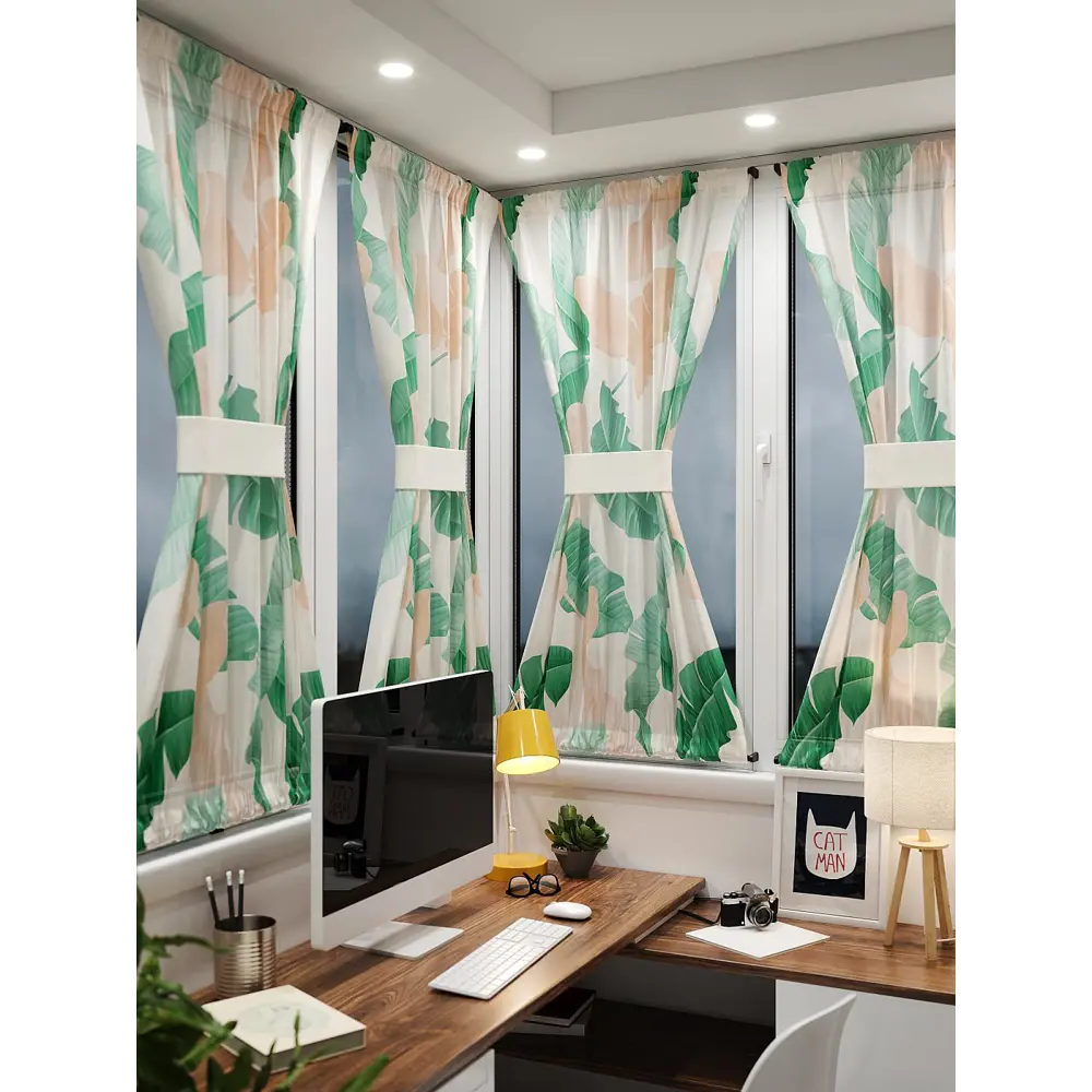 Фото 2 Тюль At home Базовая коллекция AT764068 на шторной ленте 140x100 см цвет бежевый Фото 2 Тюль At home Базовая коллекция AT764068 на шторной ленте 140x100 см цвет бежевый