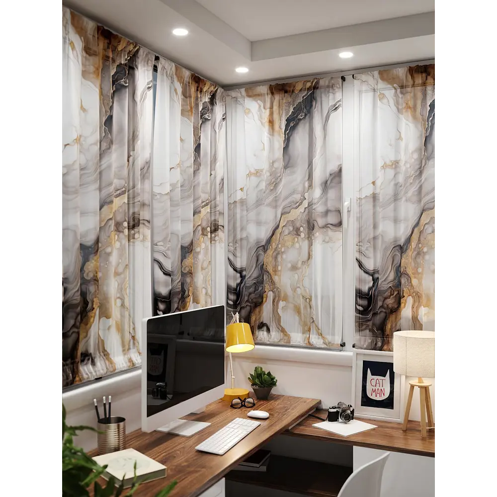 Фото 4 Тюль At home Базовая коллекция AT764069 на шторной ленте 140x100 см цвет бежевый Фото 4 Тюль At home Базовая коллекция AT764069 на шторной ленте 140x100 см цвет бежевый